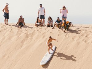 8 jours en stage de pack, 6 cours de surf et yoga pour débutants dans un camp de surf à Tamraght, Maroc