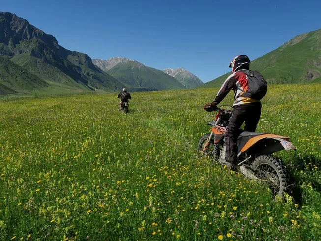 6 Day Guided Enduro Motorcycle Tour through Tusheti Alps and Kakheti Vine Region in Georgia photo 7