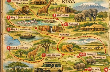 12-Daagse Kenia en Tanzania Budget Safari Wildlife Ervaring