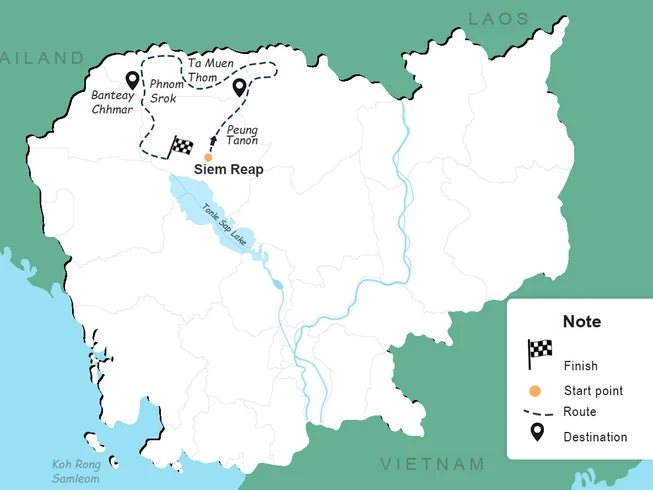 3 Day Banteay Chhmar Off-Road Guided Motorcycle Tour in Cambodia photo 3