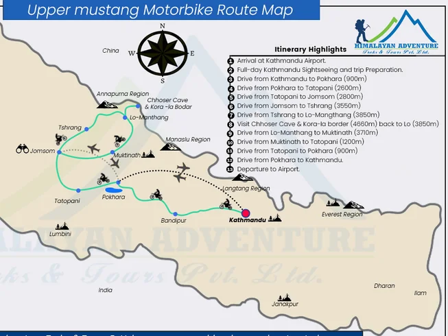 12 Day Upper Mustang Guided Motorcycle Tour in Nepal photo 3