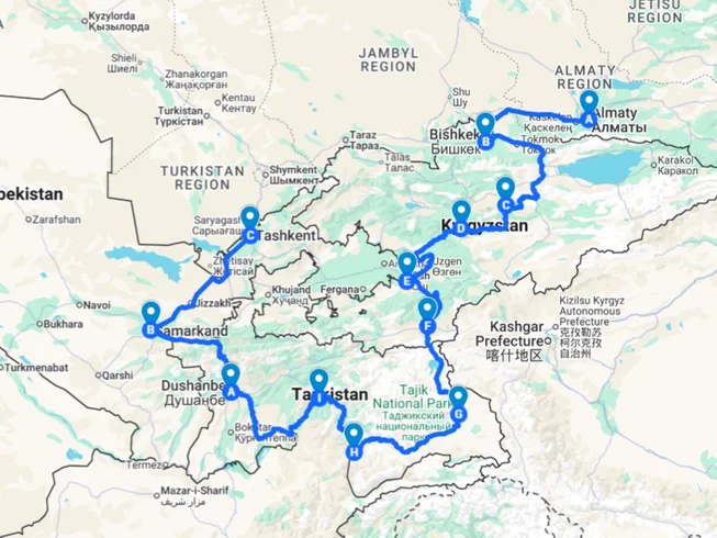 19 Day Guided 4 Stans Motorcycle Tour in Kazakhstan, Kyrgyzstan, Tajikistan, and Uzbekistan photo 3