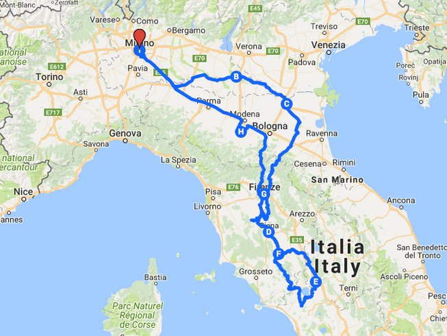 9 Days Tuscany Loop Motorcycle Tour Italy - BookMotorcycleTours.com