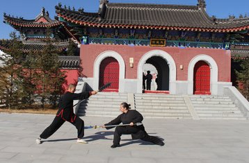 11-Maanden Sanda, Kungfu, Fitness Training in Tianmeng Mountains, Linyi, Shandong, China