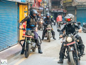 7 Day Royal Enfield Guided Motorcycle Tour in Nepal with Jeep Safari and Cultural Trips