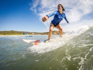 Brave Surfers Paddle into Large Waves at Puerto Escondido