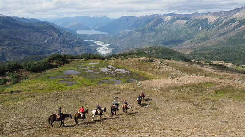 Trout fishing horse riding Patagonia, Argentina