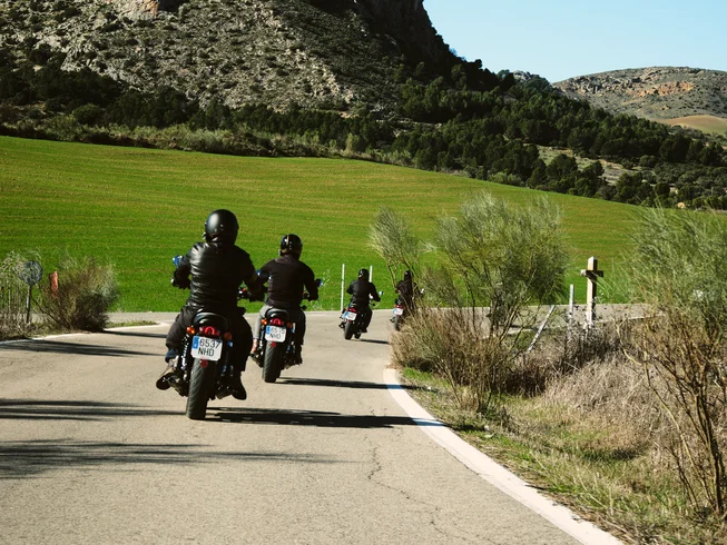 4 Day Guided Retro Motorcycle Premium Tour Experience in Authentic Inland Andalusia, Spain