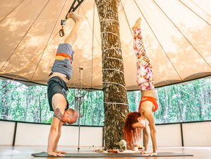 Profesorado de yoga híbrido de 300 horas: online a tu ritmo y 23 días presencial frente al mar en México