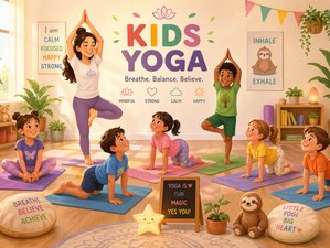 1 oder 3 Monate Online-Kinder-Yoga-Reise: Fokus, Selbstvertrauen und Ruhe aufbauen