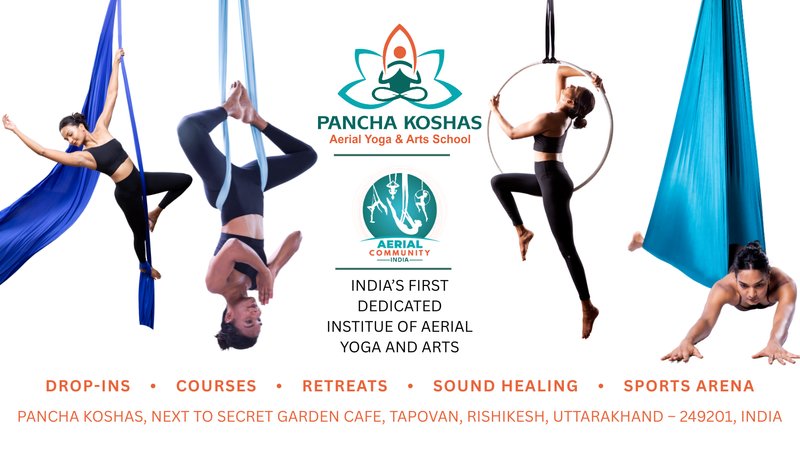 8 jours en formation de professeur de yoga aérien niveau 1 - 50 h à Rishikesh, Inde