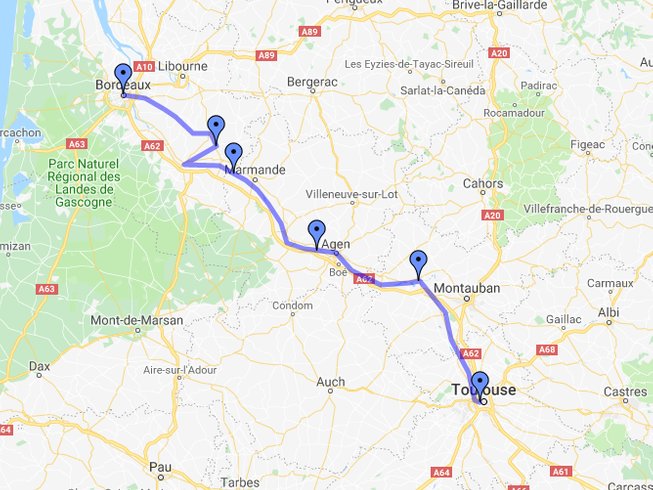 7 Days Cycling Tour in France from Bordeaux to Toulouse ...