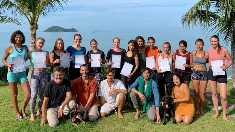 5 Day 35-Hour Aerial Yoga Training in Koh Phangan | Beachfront Resort + Sauna Excursion