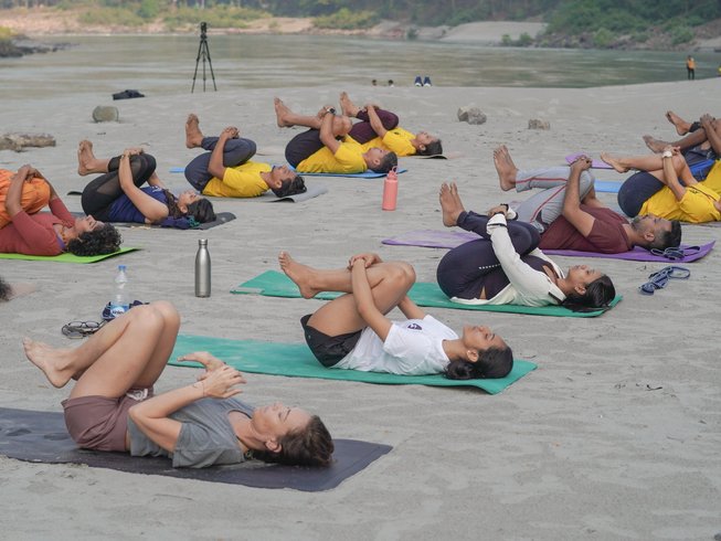 Group practicing Yoga poses