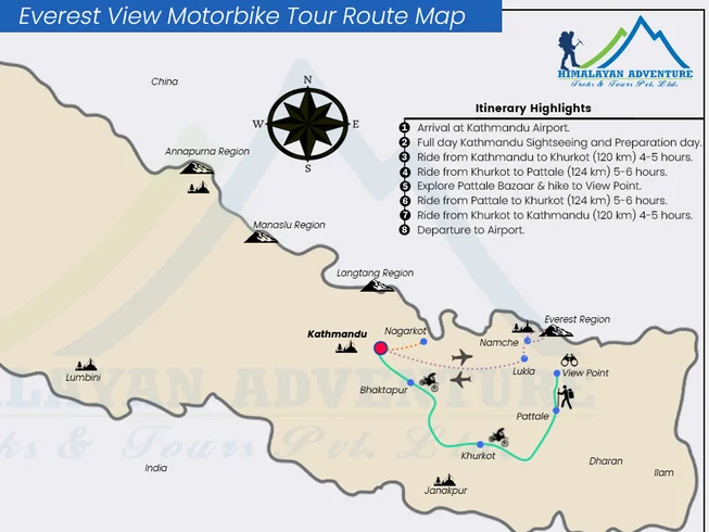 6 Day Everest View Guided Motorcycle Tour in Nepal photo 3