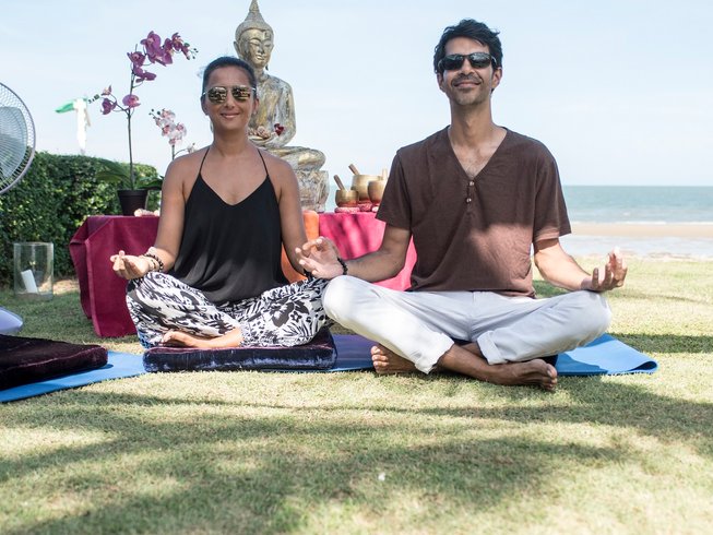 azzurro chiaro, blu scuro Collumino Thai Kapok Roll Up Yoga Cuscino per la casa ~ Spiaggia ~ Campeggio ~ Yoga ~ Meditazione ~ Mindfulness ~ Massaggio ~ Relax 