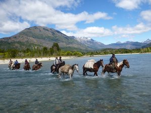 Trout fishing horse riding Patagonia, Argentina