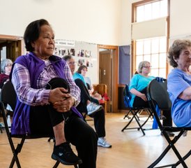 Formation en ligne autonome certifiée de yoga sur chaise pour personnes âgées, 50 heures, avec 3 heures en direct - Photo 2