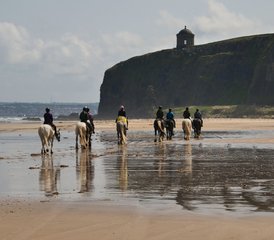 105 jours en stage d’équitation côtière emblématique vers le château de Dunluce et la Chaussée des Géants, Irlande - Photo 1