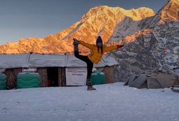 7 jours en stage de yoga trek du Mardi Himal depuis Pokhara, Népal