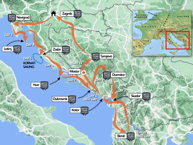 16 Day Balkans, Adriatic, and Albania Explorer - Guided Motorcycle Tour in Four Countries photo 3