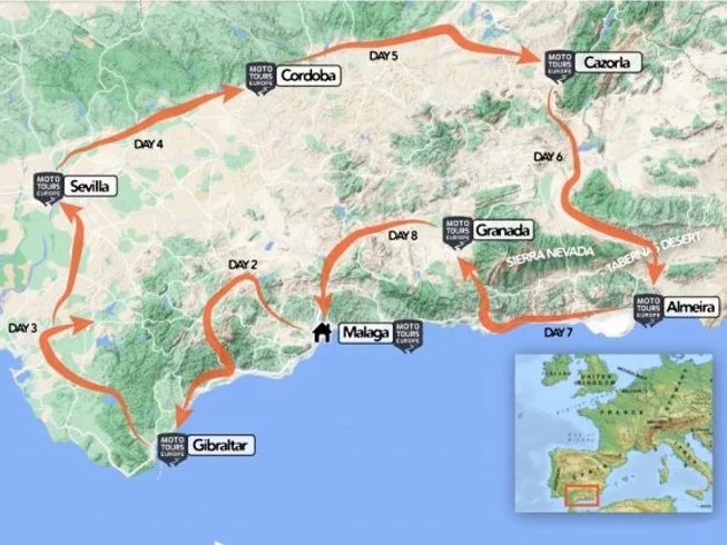 10 Day Southern Spain Andalusia Guided Motorcycle Tour photo 3
