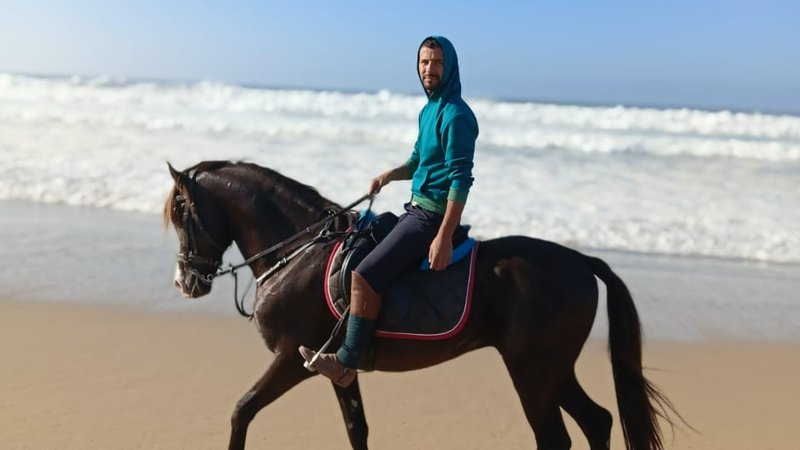 1 Day Non-Residential Horse Riding Journey Between Golden Dunes and the Atlantic Coast, Morocco