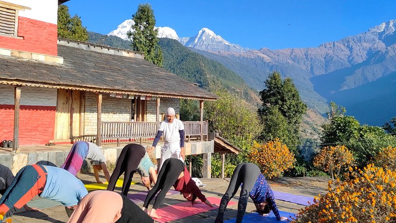 7 Day Ghorepani Poon Hill Trekking Tour with Yoga in The Himalayas of Nepal